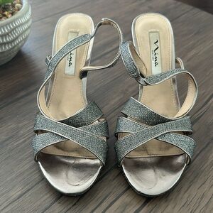Nina silver heels